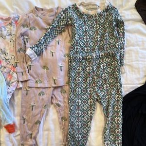 18m Burt’s bees green fair isle pajamas